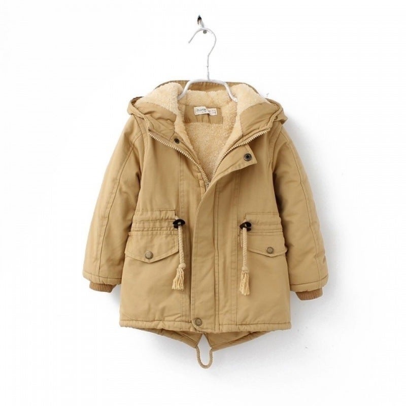 Children'S Wear Boy'S Winter Wear Fleece-Lined Thickened Coat Winter Wear Girl'S Cotton-Padded Coat Children'S Cotton-Padded Coat Trenchcoat Coat - Image 3