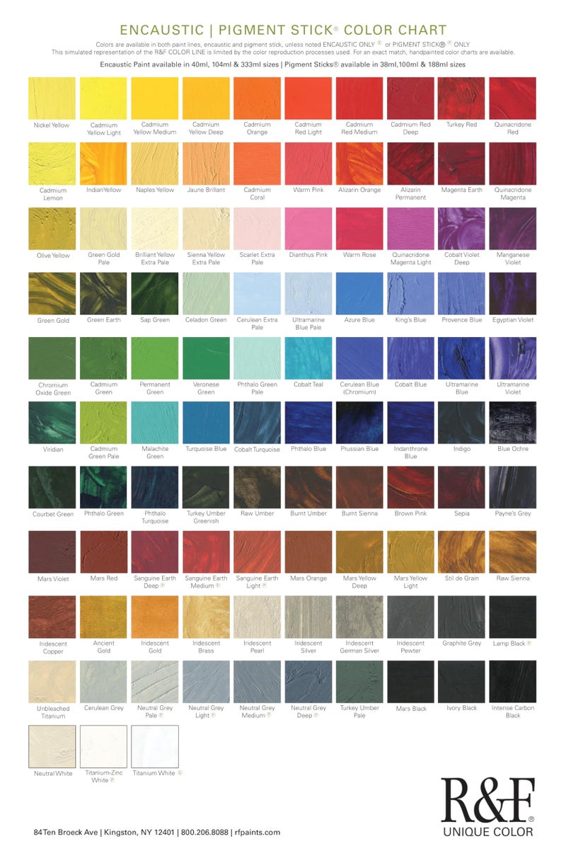 R&F Handmade Paints - Professional Oil Pigment Stick, Painters Dozen 2, Set of 12 Colors - Image 5
