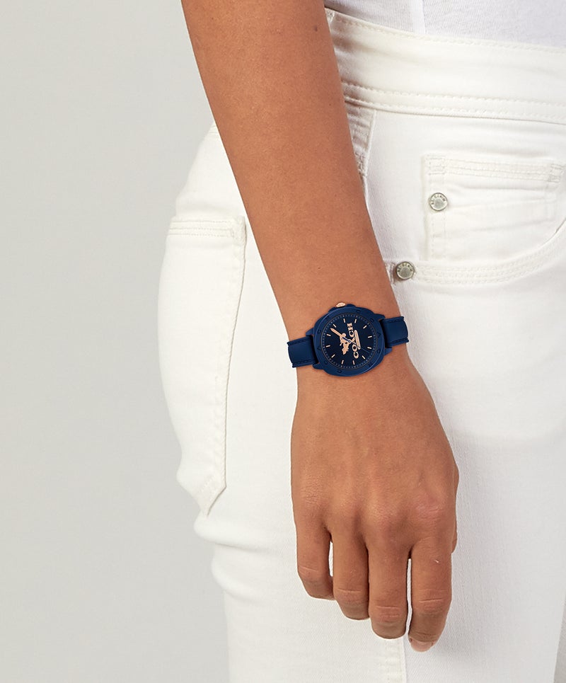 COACH Tonneau Analog Women'S Navy Tr90 Case  Watch - Image 4