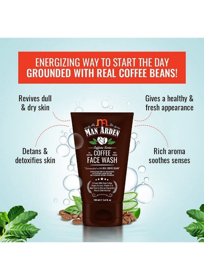 Man Arden - Coffee Face Wash No Parabens Sulphate Silicones 100Ml - Image 1