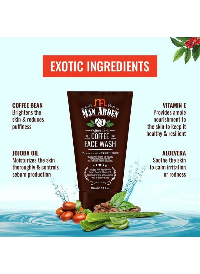 Man Arden - Coffee Face Wash No Parabens Sulphate Silicones 100Ml - Image 1