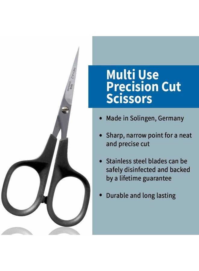 Mehaz Precision Cut Stainless Steel Scissors to trim nails, brows, facial hair and split ends - Image 4