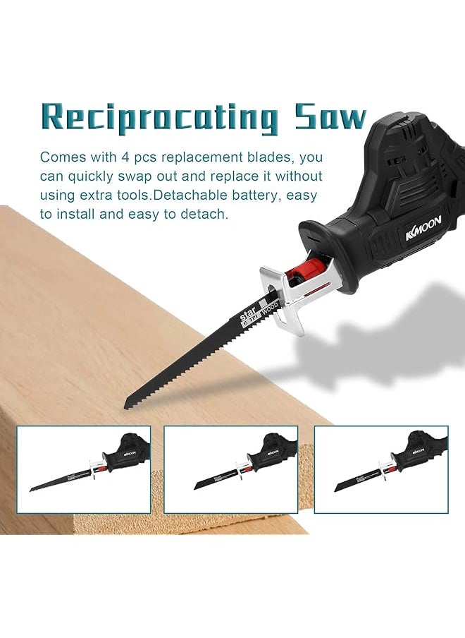 Decdeal - Portable Multifunctional Reciprocating Saws Outdoor Saber Saw Electric Power Tools For Cutting Wood Iron Sheet Plastics - Image 1