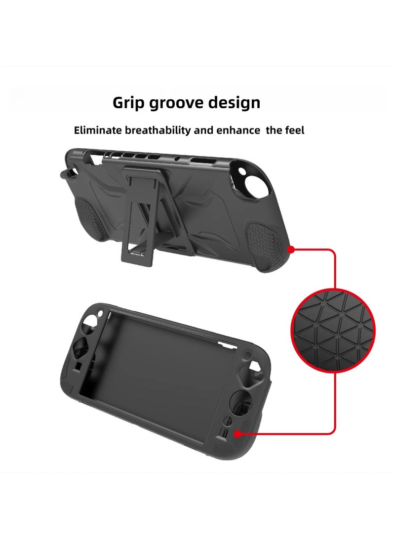 نينتندو Switch 2 تبو 2025 8 بوصة واقية واقية من الصدمات سيليكون ABS حالة واقية من السقوط و الخدش حزام قوس ينطبق على نينتندو متوافقة Switch 2 - Image 3