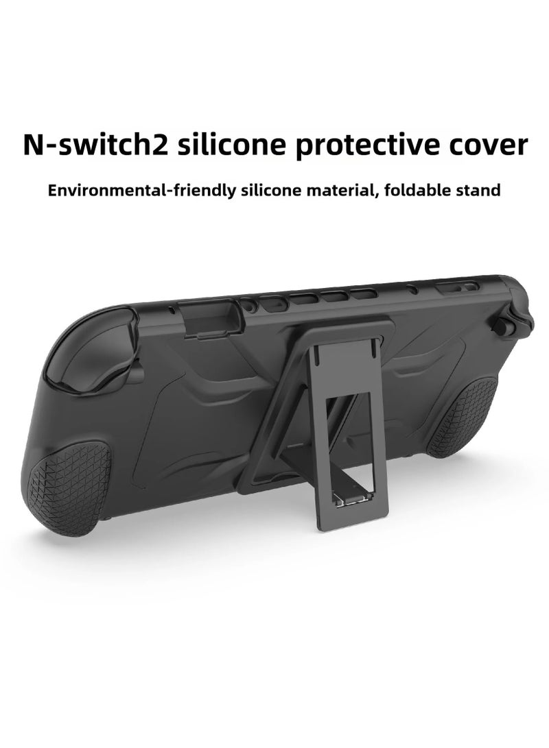 نينتندو Switch 2 تبو 2025 8 بوصة واقية واقية من الصدمات سيليكون ABS حالة واقية من السقوط و الخدش حزام قوس ينطبق على نينتندو متوافقة Switch 2 - Image 5