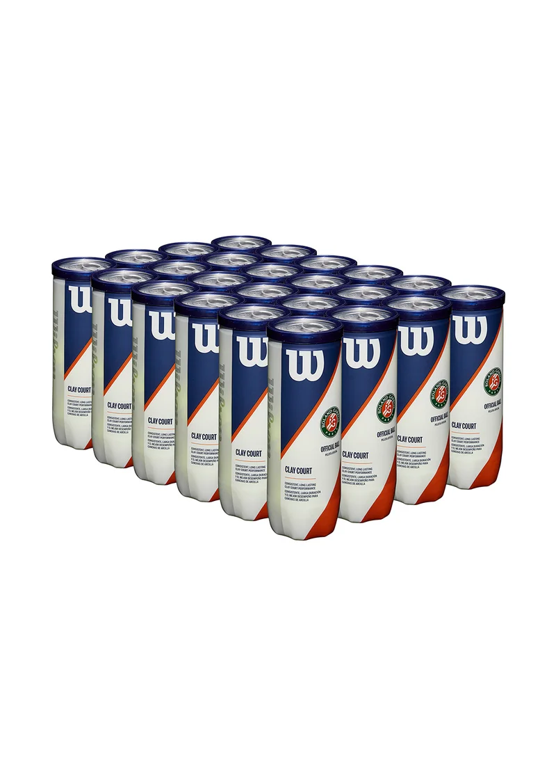 Wilson Yellow Roland Garros Clay Court Yellow Tennis Balls - 3 Ball Can  | Best Price UAE