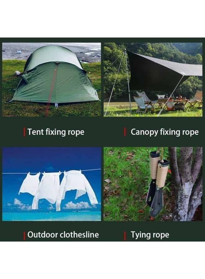 4 Pieces Reflective Nylon Tent Rope Para cord Parachute Cord Tent Rope Fits Camping Tent Hiking Camping  Outdoor Activity - Image 2