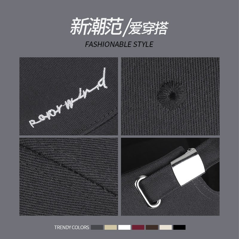 قبعة بيسبول مزينة بحروف للجنسين باللون البني - Image 3