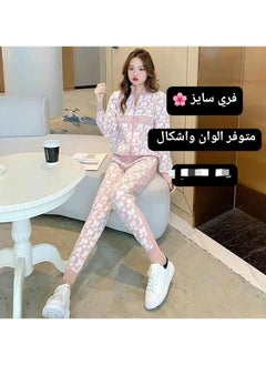 Women's Two Piece Outfits Sweater Sets Long Sleeve Knit Hooded Pullover and Wide Leg Pants Lounge Sets