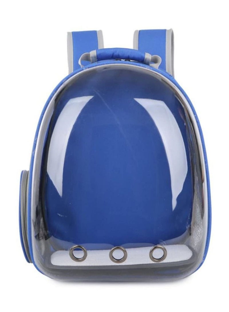 Generic Cat Carrier Bags Breathable Pet Carriers Small Dog Cat Backpack Travel Space Capsule Cage Pet Transport Bag 42x31x25cm (Blue) - Image 3