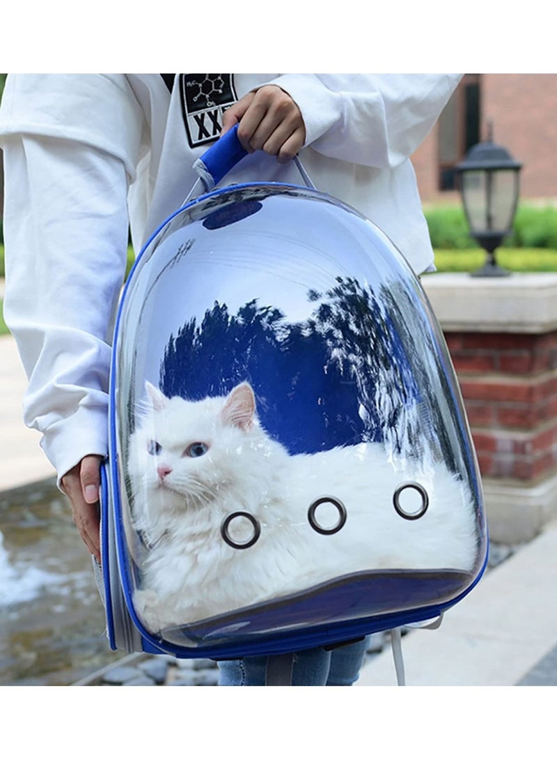 Generic Cat Carrier Bags Breathable Pet Carriers Small Dog Cat Backpack Travel Space Capsule Cage Pet Transport Bag 42x31x25cm (Blue) - Image 5