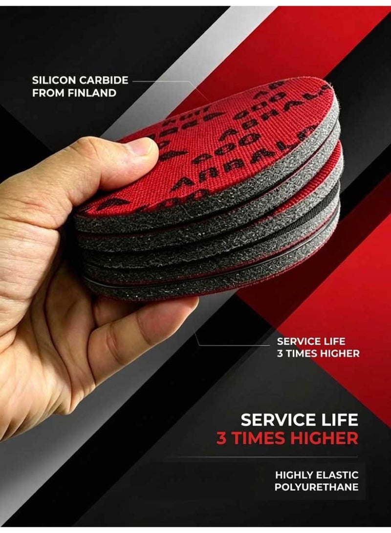 Mirka 5 Inch 125mm Foam Sanding Discs Sponge Headlight Auto Polish 20 Pcs - Image 5