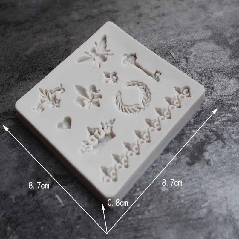 Zittop Cute Crown Fleur De Lis Heart Butterfly Collection Fondant 3D Diy Cupcake Silicone Mold Tool for Make Chocolate Hard Candies Dessert Ice Cube - Image 2