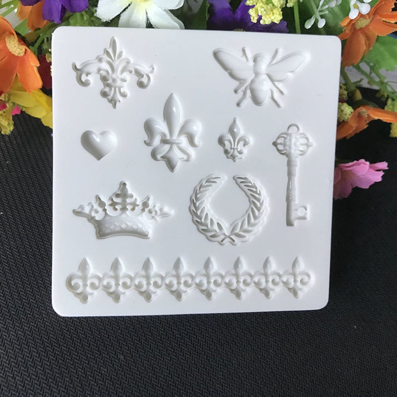 Zittop Cute Crown Fleur De Lis Heart Butterfly Collection Fondant 3D Diy Cupcake Silicone Mold Tool for Make Chocolate Hard Candies Dessert Ice Cube - Image 4