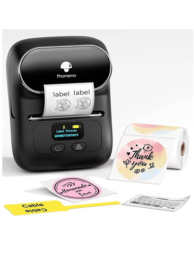 M110 Label Printer Portable Bluetooth Thermal Mini Label Maker Printer Apply to Labeling Compatible with Android & iOS System With 1 40×30mm Label Black - pzsku/ZA567F6F4F0BAA7AE729EZ/45/_/1690375946/fac384e2-43de-4ae4-b848-5db83d249219