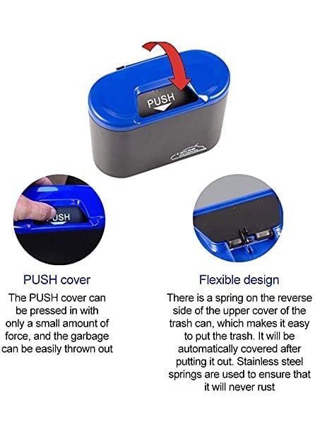 RELEMTRA RELEMTRA Car Trash Can Hanging Vehicle Trash Bin Waterproof Auto Garbage Bag LeakProof Auto Dustbin Wastebasket Desktop Garbage Organizer for Cars Home Office Multicolor  - Image 5