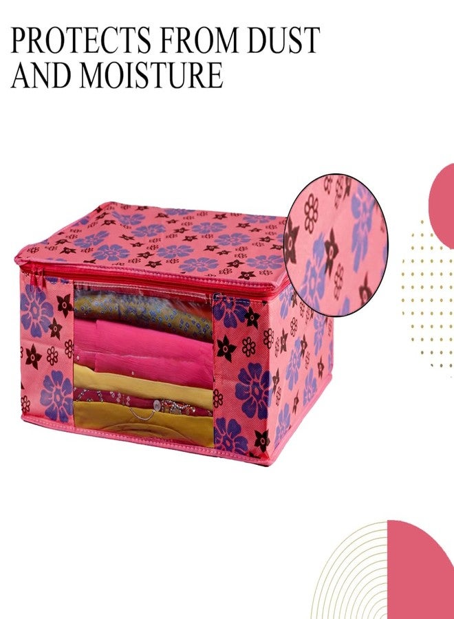 SHAPING FABRIC طقم غطاء ساري من قماش التشكيل، قطعة واحدة، منظم ملابس من قماش غير منسوج للخزانة مع نافذة شفافة وحقيبة تخزين ملابس بسحاب مزدوج، غطاء ملابس SF_XL_SC_CC_XPID1598426731598947 - Image 3