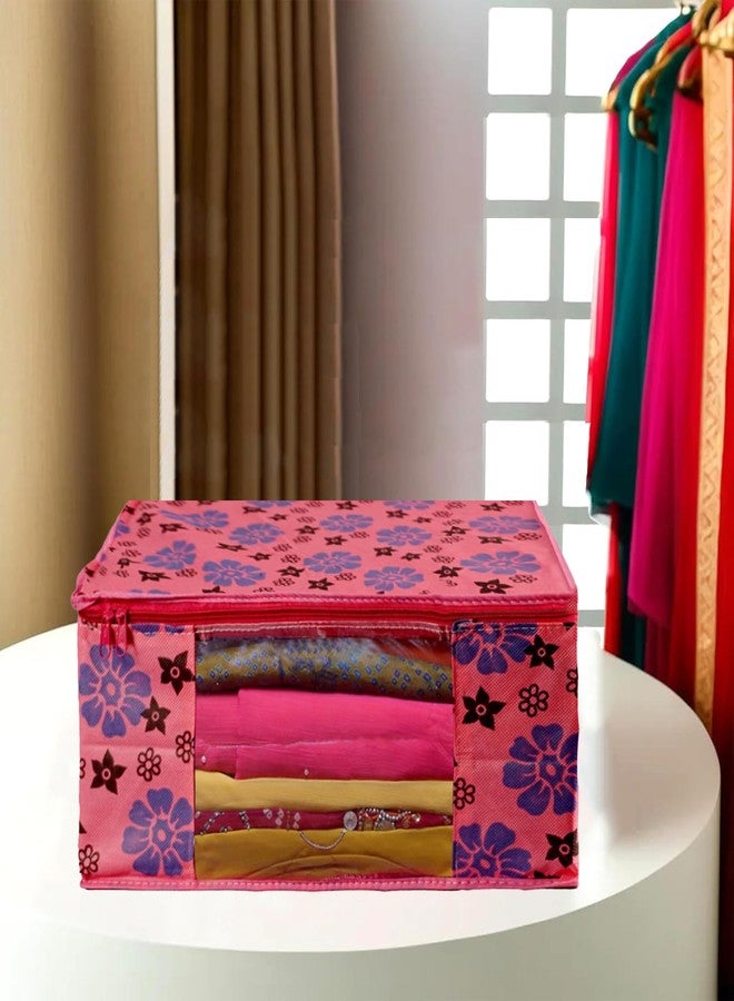SHAPING FABRIC طقم غطاء ساري من قماش التشكيل، قطعة واحدة، منظم ملابس من قماش غير منسوج للخزانة مع نافذة شفافة وحقيبة تخزين ملابس بسحاب مزدوج، غطاء ملابس SF_XL_SC_CC_XPID1598426731598947 - Image 1