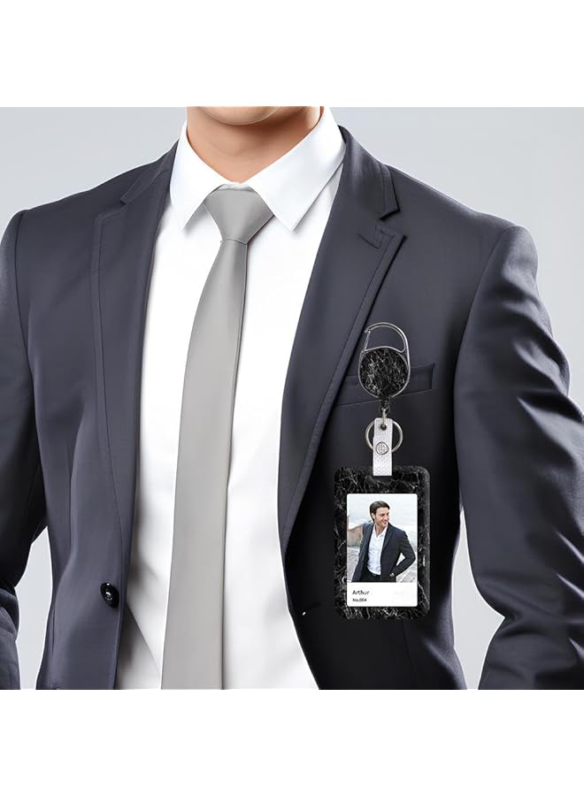 erorex Vertical Id Badge Holder With Detachable Neck Lanyard Strap Lanyards For Id Badges For Women Man Id Card Protector For Id Credit Proximity Key Card Driver'S License And Pass - Image 4