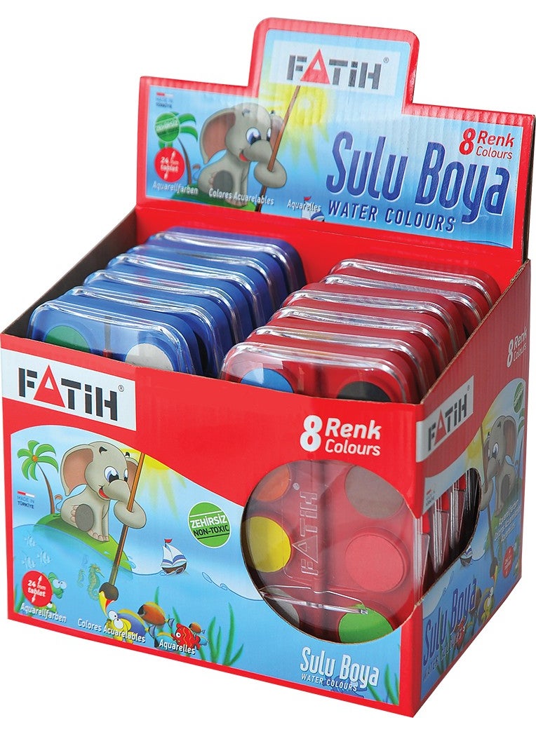 Fatih Watercolor S-8 Big Size 8 Colors 