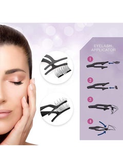 HY Dual Magnetic Eyelashes, 0.2mm Ultra Thin Magnet, Light weight & Easy to Wear, Best 3D Reusable Eyelashes with Applicator (8 Pcs with Tweezers)  - Image 5