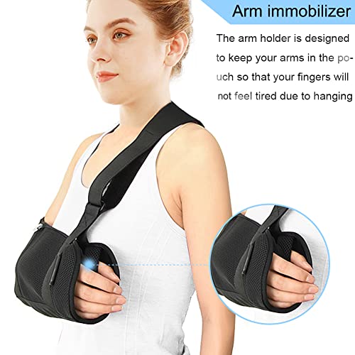 TODDOBRA Arm Sling Shoulder immobilizer for Shoulder Injury with Back Belt Men & Women Shoulder Immobilizer Left and Right Arm Lightweight Rotator Cuff Arm Support for Elbow Wrist Injury -(Size M) - Image 4
