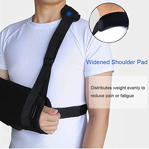 TODDOBRA Arm Sling Shoulder immobilizer for Shoulder Injury with Back Belt Men & Women Shoulder Immobilizer Left and Right Arm Lightweight Rotator Cuff Arm Support for Elbow Wrist Injury -(Size M) - Image 3