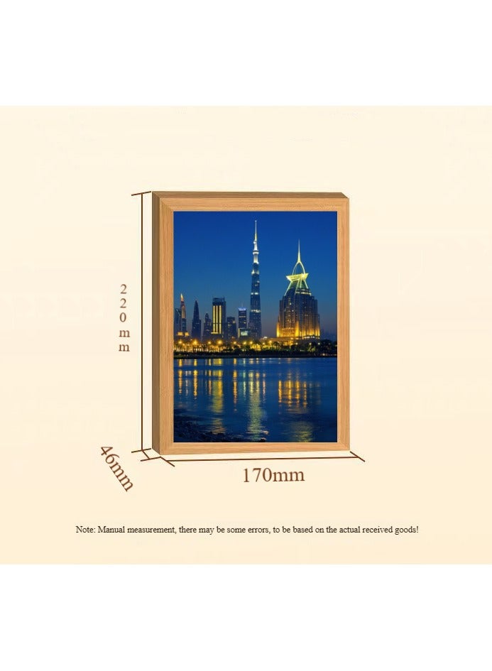 Anna 8-Inch Decorative Bedroom Headboard Mirror Light - LED Light Artwork, Perfect for Bedroom, Living Room, Home Office, Creative Home Decor - Image 2