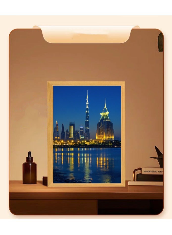 Anna 8-Inch Decorative Bedroom Headboard Mirror Light - LED Light Artwork, Perfect for Bedroom, Living Room, Home Office, Creative Home Decor - Image 5