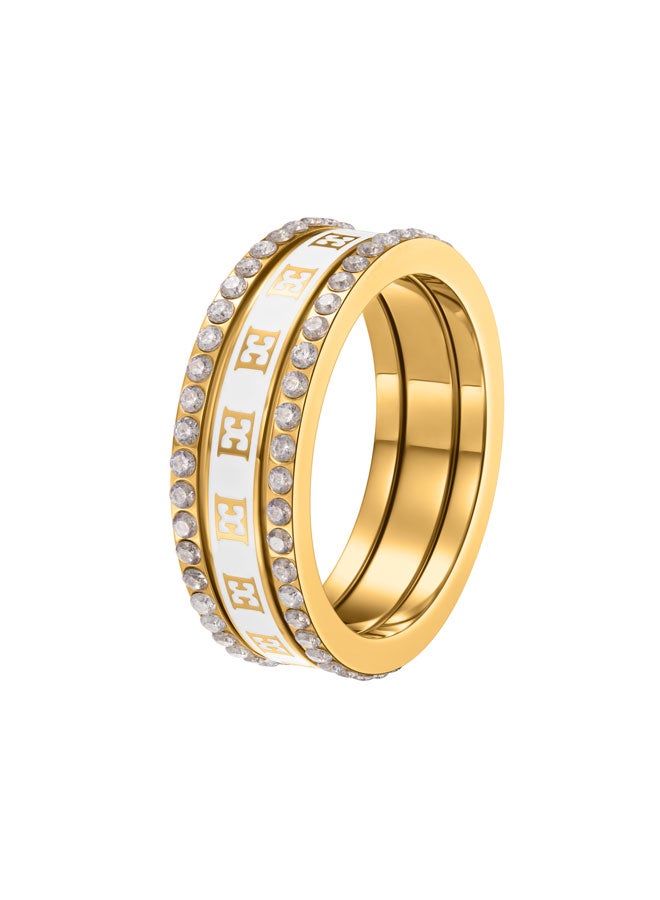 ESCADA Eliza Gold Plated and White Mother of Pearl Ring for Women 54mm - Image 1