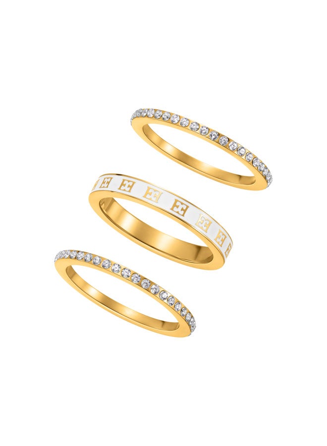 ESCADA Eliza Gold Plated and White Mother of Pearl Ring for Women 54mm - Image 3