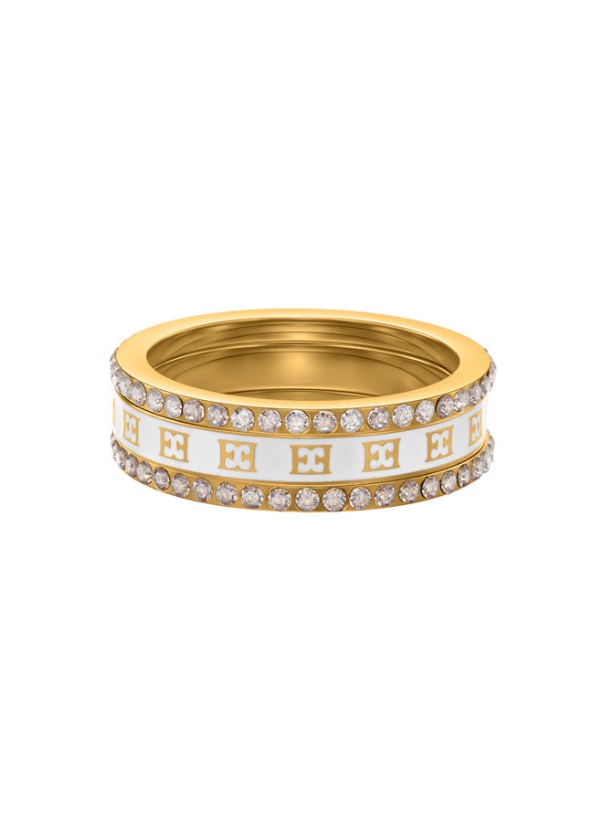 ESCADA Eliza Gold Plated and White Mother of Pearl Ring for Women 54mm - Image 2