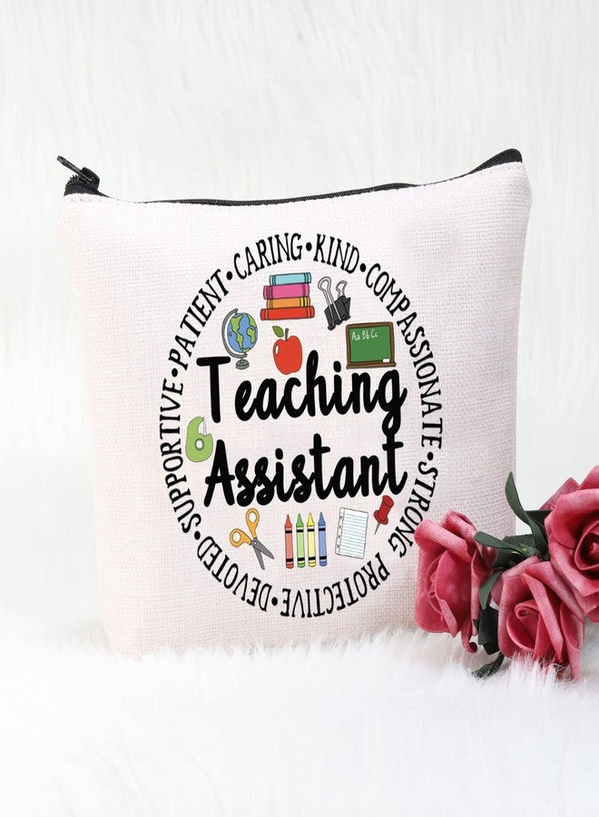 POFULL Teacher Assistant Appreciation Gift Teacher Aide Gift Teaching Assistant Retirement Gift Teaching Assistant Cosmetic Bag (Teaching Assistant bag) - Image 4