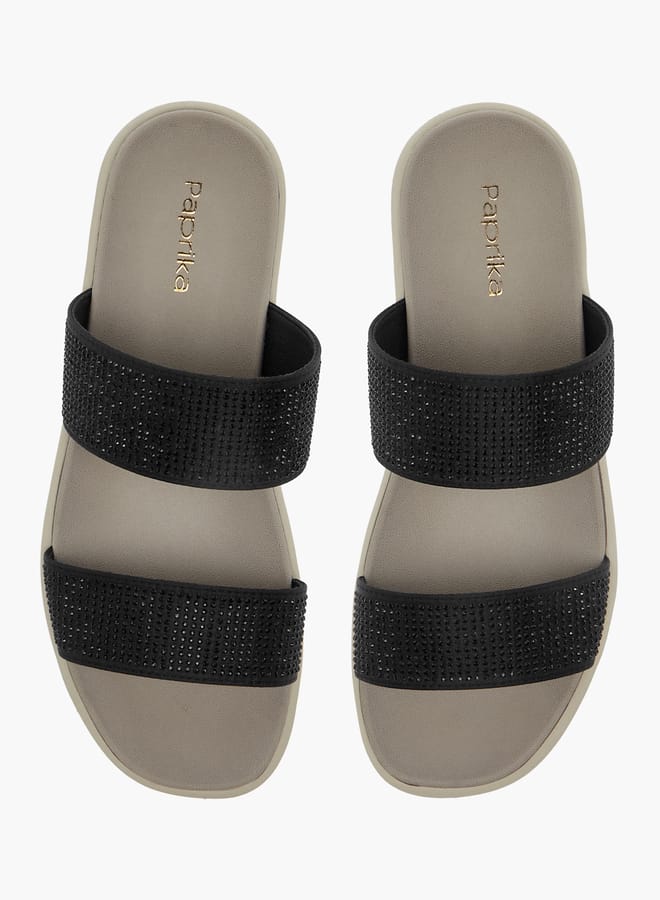 بابريكا صنادل نسائية سهلة الارتداء مزينة - Image 2