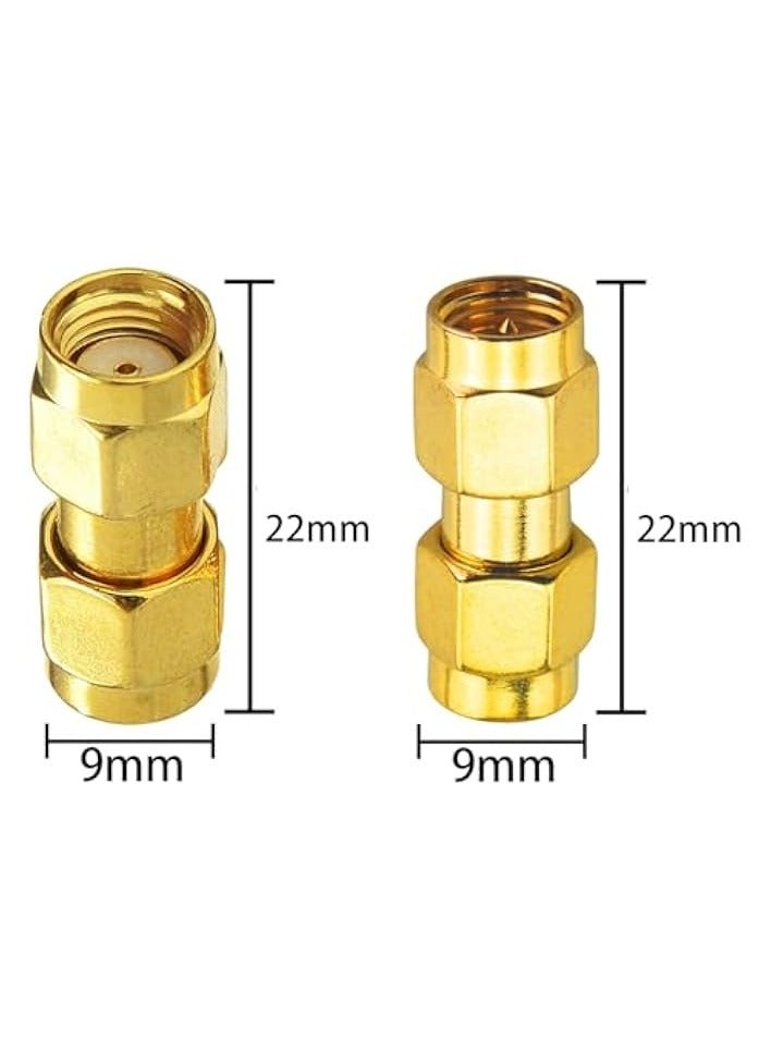 erorex [2+2]PCS SMA Male to SMA Male and SMA Female to SMA Female Connector SMA Coupler Adapter Converter for Antenna, Radio, WiFi - Image 2