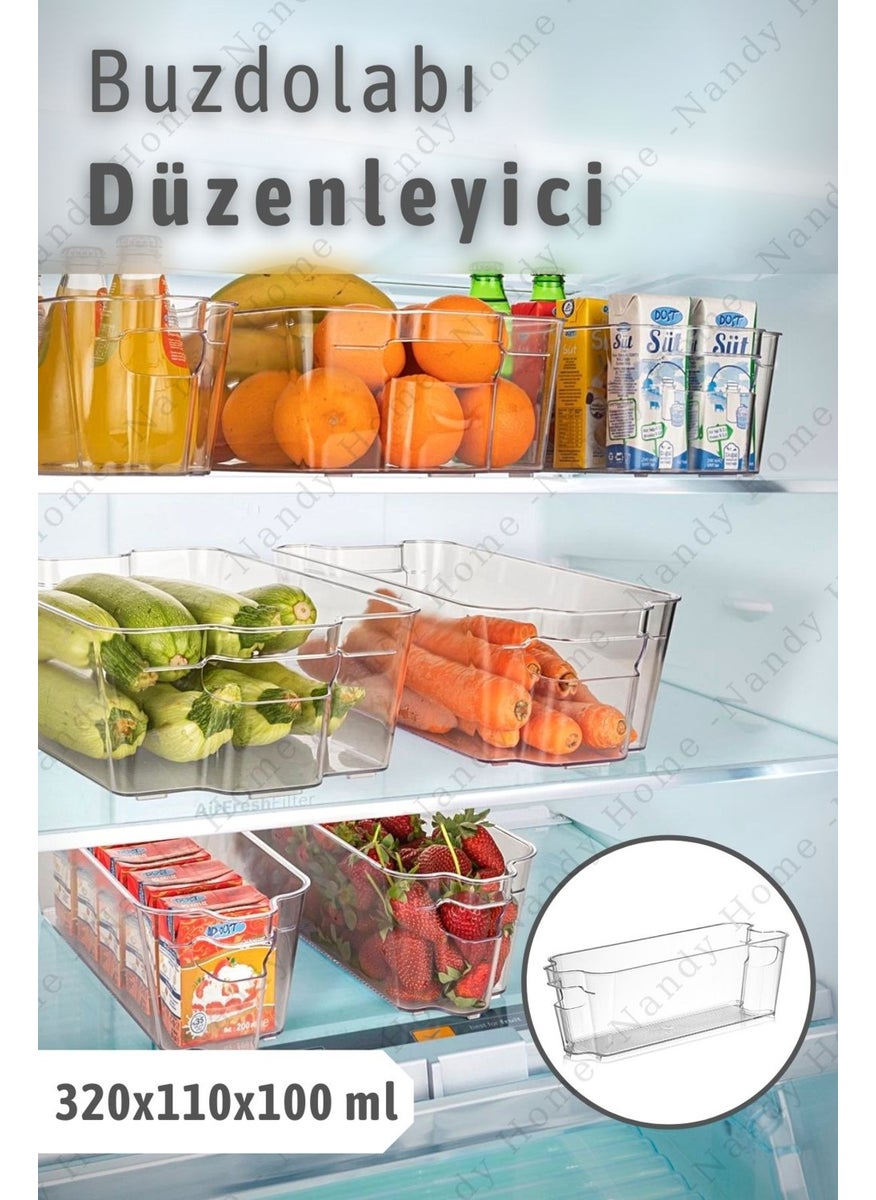 Nandy Home Refrigerator & Cupboard Organizer 320X110X100 ml Transparent  - Image 1