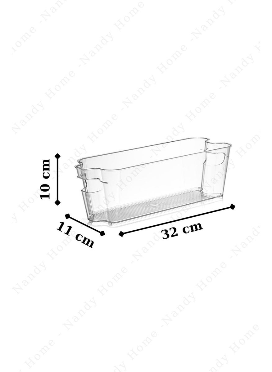 Nandy Home Refrigerator & Cupboard Organizer 320X110X100 ml Transparent  - Image 3