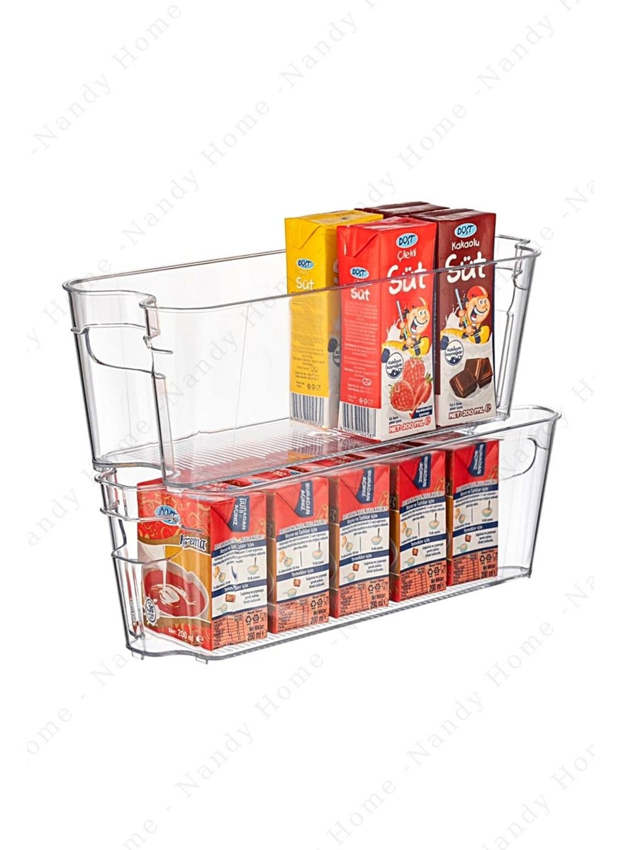 Nandy Home Refrigerator & Cupboard Organizer 320X110X100 ml Transparent  - Image 2