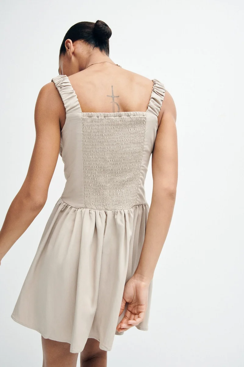 H&M  Gathered twill dress for Women | Best Price UAE