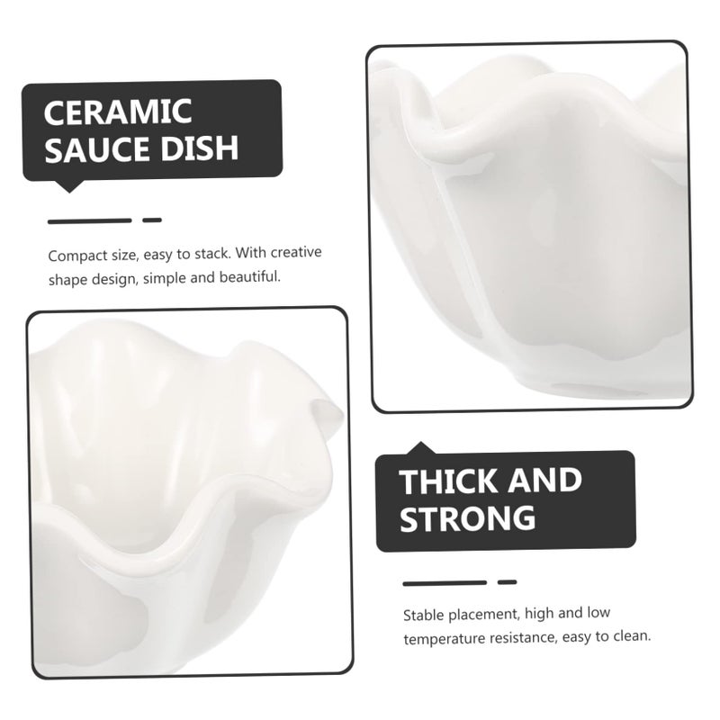 4Pcs Ceramic Dipping Bowls 9 8X9 8X4 7CM Sauce Dishes For Condiments Home Restaurant Use - Image 3