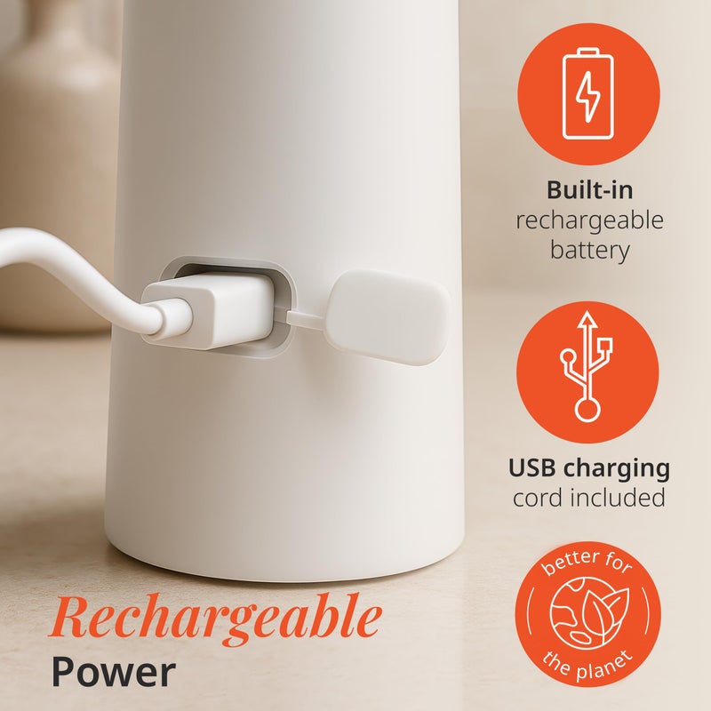 Vanity Planet Raedia 2.0 Facial Cleansing Brush, 4 Interchangeable Brush Heads, White - Daily Cleansing Face Exfoliator for Glowing & Acne Prone Skin - Lightweight Silicone Water-Resistant Body Brush - Image 4