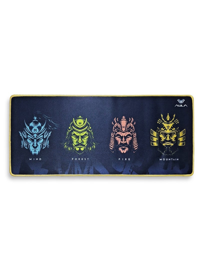 Generic Gaming Mouse Pad , samurai Theme ( 70cmx30cmx2mm ), HD Printing Style Desk Mat, Mouse and Keyboard Pad Extended, Waterproof Fabric Surface Mouse Pads for Desk, Anti-Slip Rubber Base  - Image 1