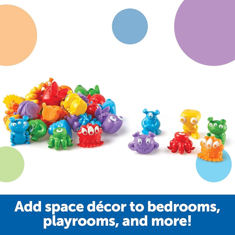 Learning Resources Grab & Sort Fine Motor Alien Counters, STEM Toys for Kids, Space Décor, Preschool Fine Motor Skills, PreK Manipulatives, 37 Pieces, Age 3+ - Image 4