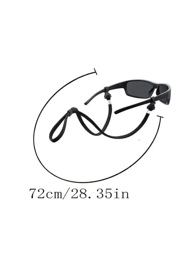 2pcs Black Adjustable Non Slip Glasses Neck Straps with Locking Clip - Image 5