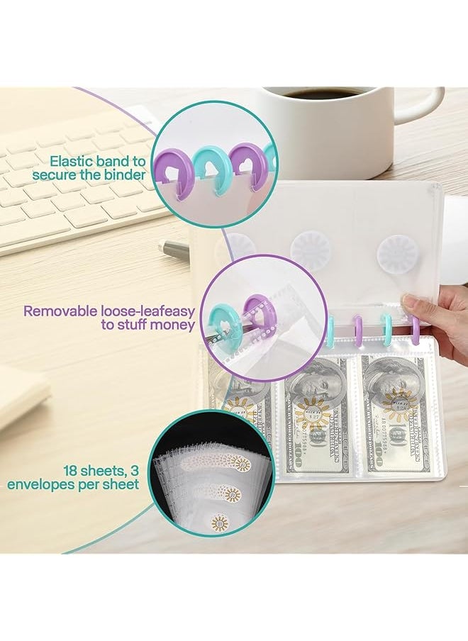 erorex - Money Saving Binder 52 Week Savings Challenge Savings Book Savings Challenges Book With Envelopes Budget Planner And Saving Money Reusable Budget Binder Challenges Notebook - Image 1