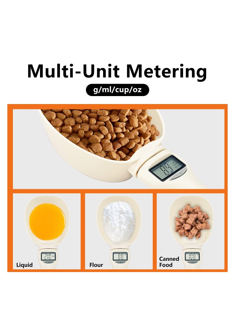 SYOSI - Pet Food Measuring Scoop Scale, Pet Food Digital Weighing Spoon, Precise Dog Food Electronic Scooper with LCD Display, Multi-Function Spoon Scale for Coffee Baking Cooking Kitchen Pets Food - Image 1