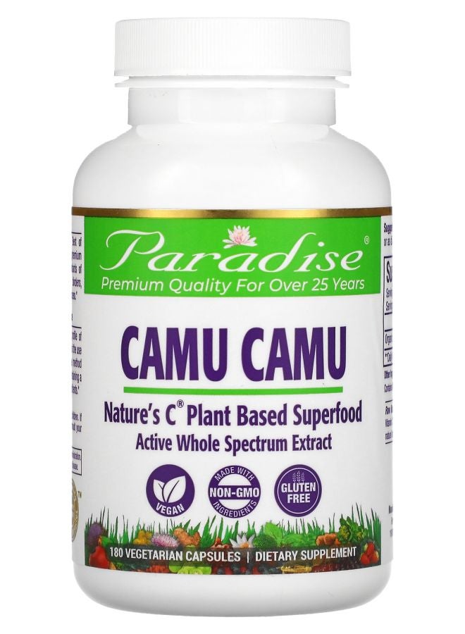 Paradise Herbs Camu Camu 180 Vegetarian Capsules
