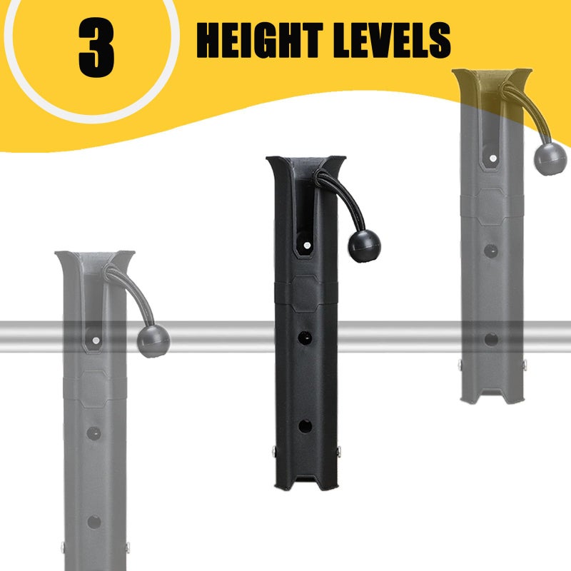 Vexplo Adjustable Pole Mount Fishing Rod Holder For Bike  Chairs  Cart  Scooter  Motorcycle  Atv & Beach Car  Fishing Pole Holder Rack With Mount Clamp (2 Pack) - Image 3