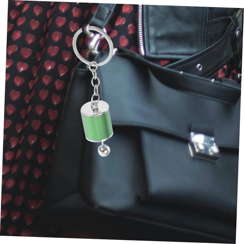 Green Fidget Gear Shift Lever Keychain For Men Automotive Key Ring - Image 3