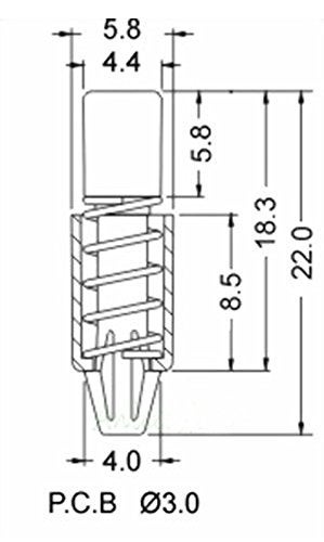 GENNEL 50pcs Heatsink Spring Rivet Fastener Push Pin Mounting Screw for PC GPU VGA Card Fan Northbridge Chipset Heatsink - Image 2
